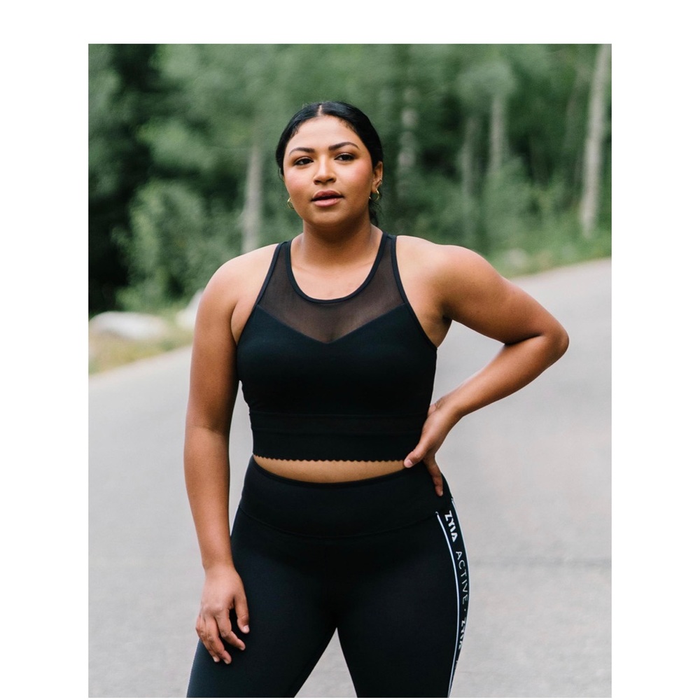 New Black Star Mesh Bra